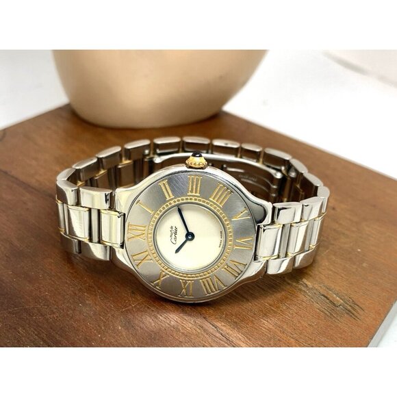Cartier Must 21 Women\'s Watch Swiss Quartz Silver Dial Two Tone Steel 31mm main image 9